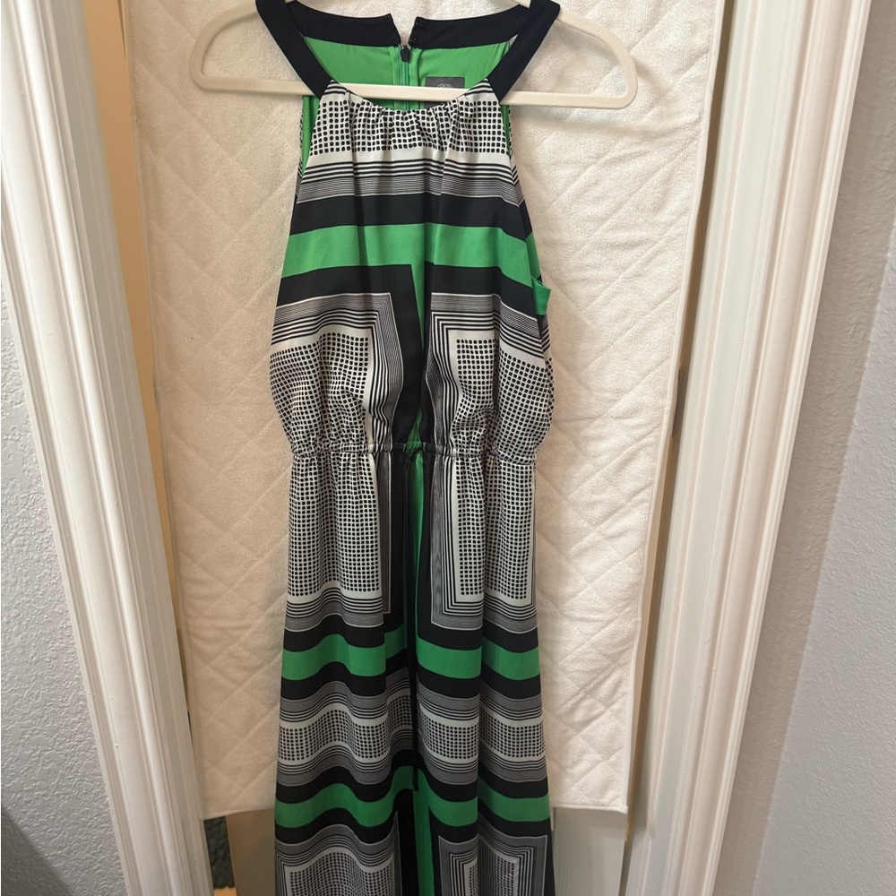 Vince Camuto Green and Black Dress